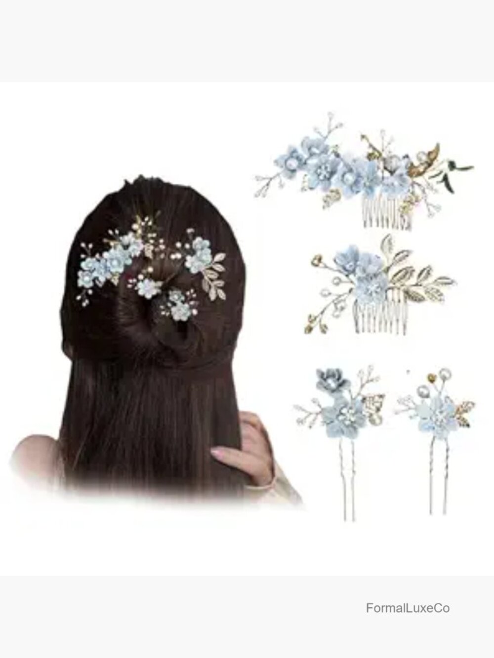 Pearl Rhinestone Hair Comb for Bridal Wedding Hair Styling Accessories